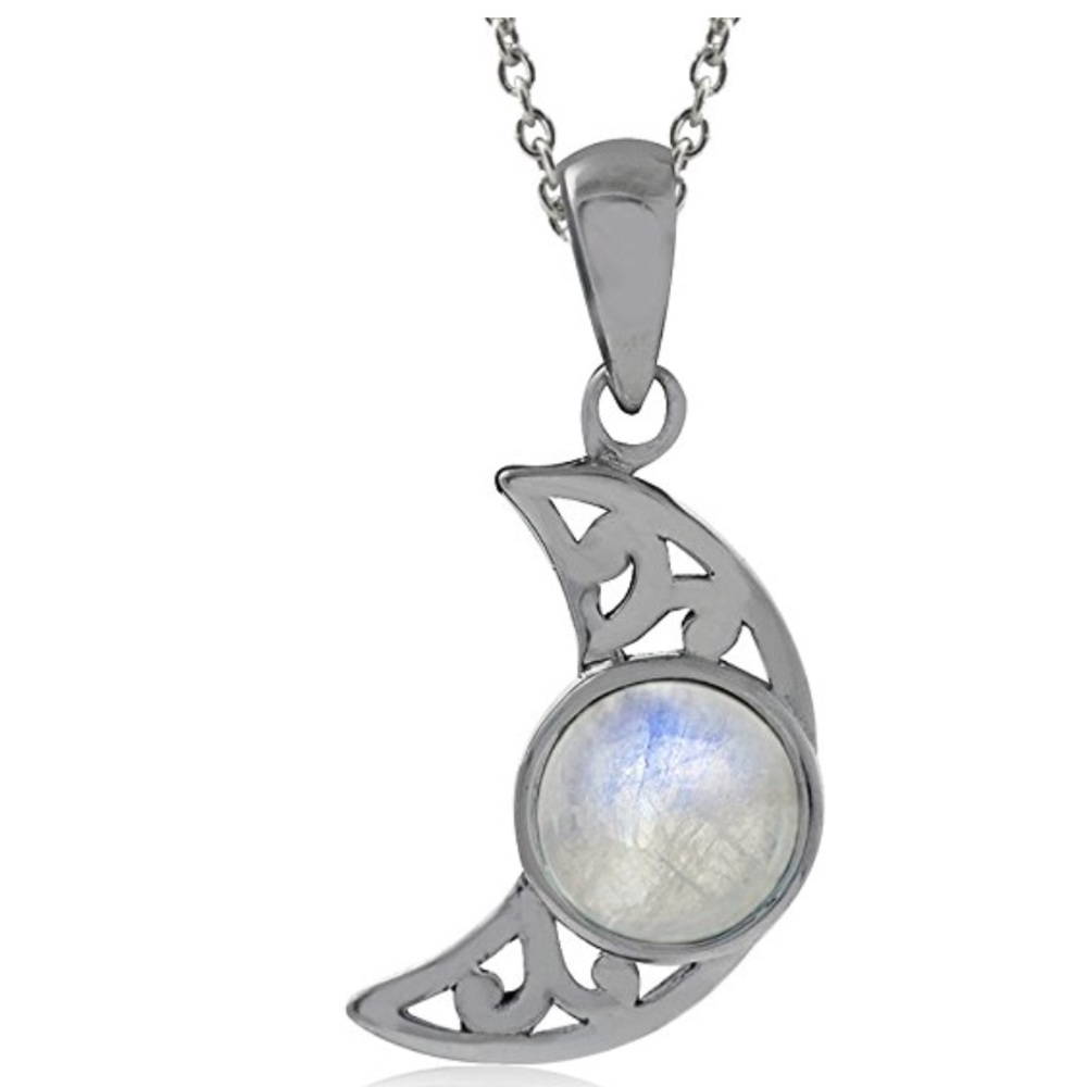 Moonstone 925 Sterling SilverNecklace
